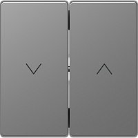 Лицевая панель Schneider Electric Merten D-Life для 2-кл. выключателя жалюзи сталь